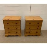 A pair of Pine Bedside Tables