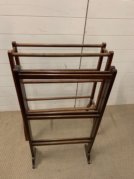 A mahogany towel rail and a mahogany clothes rail - Image 2 of 2