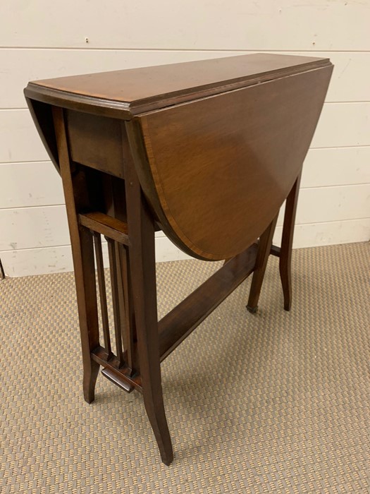 A Sutherland Mahogany table with drop sides (H172cm W72cm D60cm) - Image 2 of 2