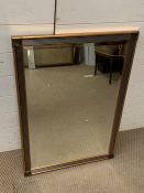 A Bevel edged Mirror (88cm x 58cm)