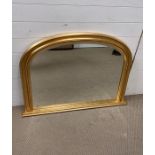 A gilt over mantle mirror (H81cm W120cm)