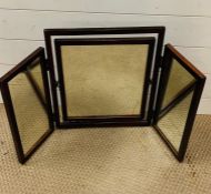 A Triptych mirror or dressing mirror