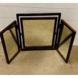 A Triptych mirror or dressing mirror