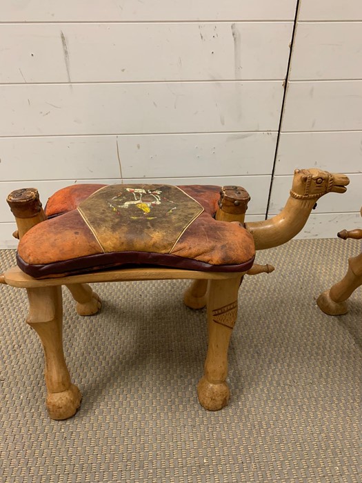 A pair of kirtan camel stools AF - Image 3 of 3