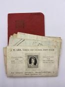 A Selection of Victorian correspondence and ephemera with penny red stamps