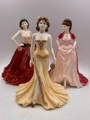 A Selection of three Coalport figures of Ladies.
