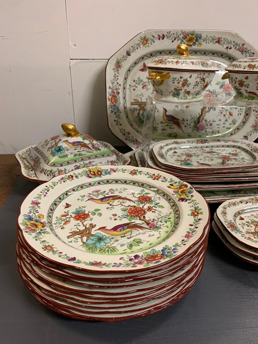 A Copeland Spode dinner service with birds of paradise decoration - Image 5 of 5