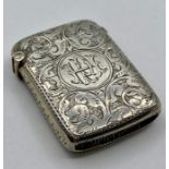 A Silver Vesta Case by Cohen & Charles, Chester hallmark for 1896.