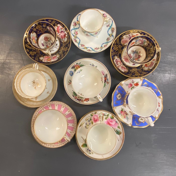 A Selection of eight duos, of tea cups and saucers. - Image 3 of 4