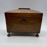 A Mahogany tea caddy