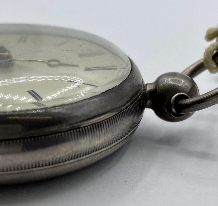 A Silver Pocket watch, hallmarked for 1815 Chester, case makers mark JLS & Co (Joseph Lewis Samuel & - Image 4 of 5