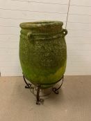 A large garden urn on stand (H110cm W60cm)
