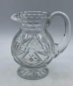 A Thomas Webb Crystal glass jug