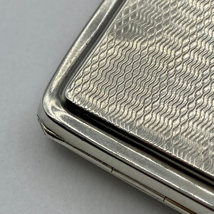 A Machine tooled silver card case Adie Brothers Ltd, hallmarked Birmingham 1928. - Image 3 of 6