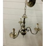 A three arm crome ceiling light