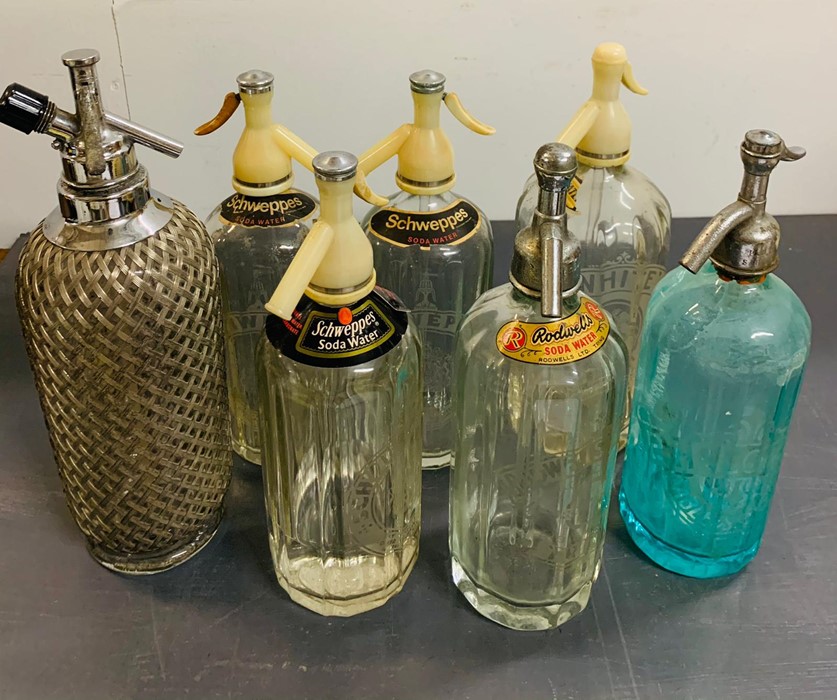 Seven vintage soda siphons - Image 2 of 2