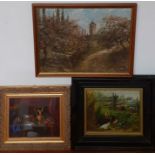A group of paintings, signed and framed (3)
