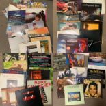 A mixed selection of records, Led Zeppelin, Beatles, David Bowie, Donna Summer, Queen, etc