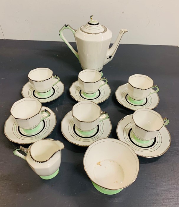 Art Deco tea set by Plant -Tuscan china made in England - Image 2 of 5
