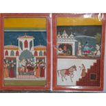 A pair of INDIAN Kota school miniature paintings, (25.5x17 cm each). Provenance: From the Sidhu