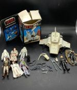 A selection of Star Wars: Return of the Jedi action figures, with Vehicle Maintenance Energizer No