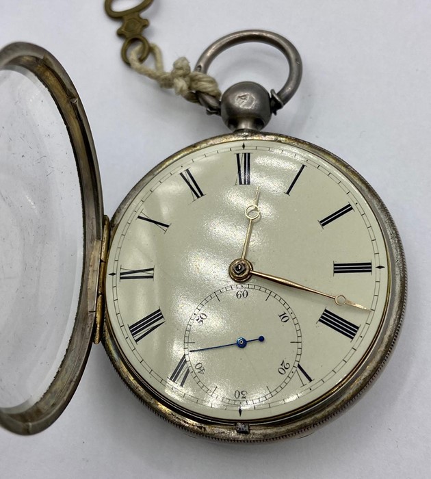 A Silver Pocket watch, hallmarked for 1815 Chester, case makers mark JLS & Co (Joseph Lewis Samuel & - Image 2 of 5