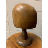 A vintage wooden wig stand (H27cm W17cm)