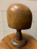 A vintage wooden wig stand (H27cm W17cm)