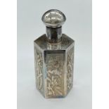 A Chinese silver scent bottle