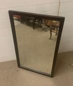 An Oak framed mirror (98cm x 60 cm)