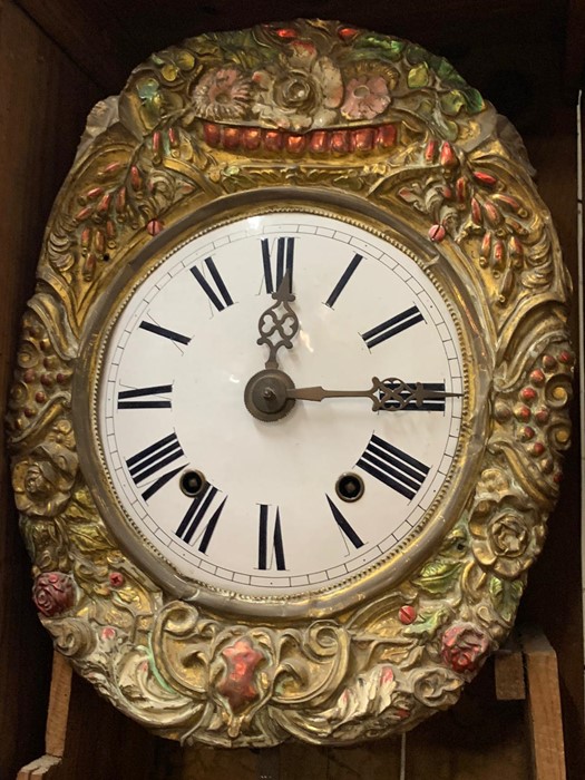 A long case clock with decorative tin plate inside (H220cm W51cm) - Image 4 of 7
