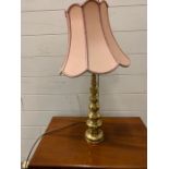 A Brass table lamp.