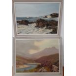 A pair of paintings depicting English nature, signed 'G.Plummer', framed. (2)