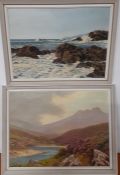 A pair of paintings depicting English nature, signed 'G.Plummer', framed. (2)