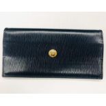 A Chloe card wallet in navy, clean condition with stitching coming away inside