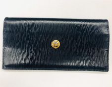 A Chloe card wallet in navy, clean condition with stitching coming away inside