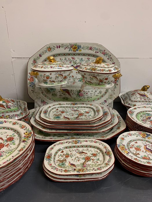 A Copeland Spode dinner service with birds of paradise decoration - Image 3 of 5