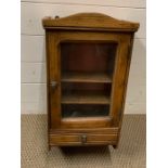 A mahogany wall hanging candle box or display case