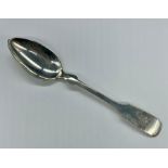 A Mueller silver spoon, marked 800.