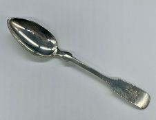 A Mueller silver spoon, marked 800.