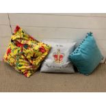 Three contemporary cushions