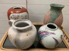 Four contemporary Vases