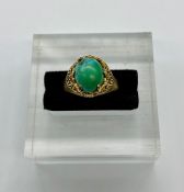 An 18ct gold turquoise ring (3.3g)