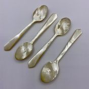 Four mother of pearls caviar spoon
