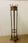 An Art Deco Walnut Coat and Stick Stand