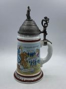 A German Lidded stein, dated 1903/05