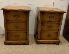 A pair of Steward Linford burr oak bedside tables
