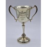 A Silver Trophy Royal Flying Corps interest London 1924 (Edward Barnard & Sons) 113 g Engraving