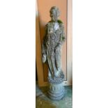 A large statue of a lady holding an urn (Repair to face) (H130cm)