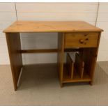 A pine work desk (H75cm W102cm D60cm)